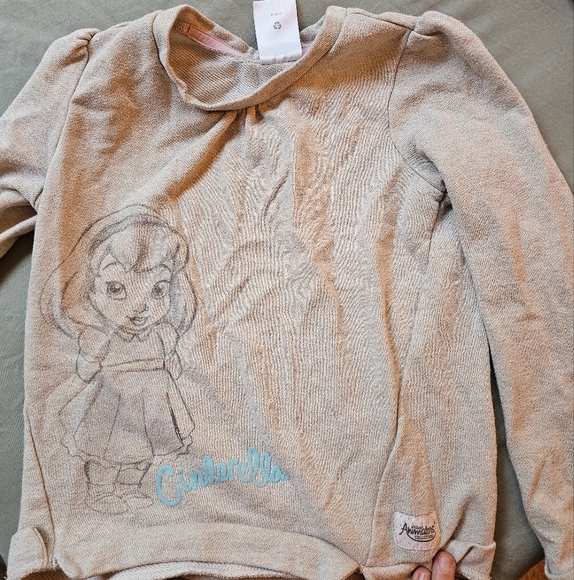 Disney Baby Cinderella Animators Collection Rare Glittery Sweater Top - Picture 2 of 5